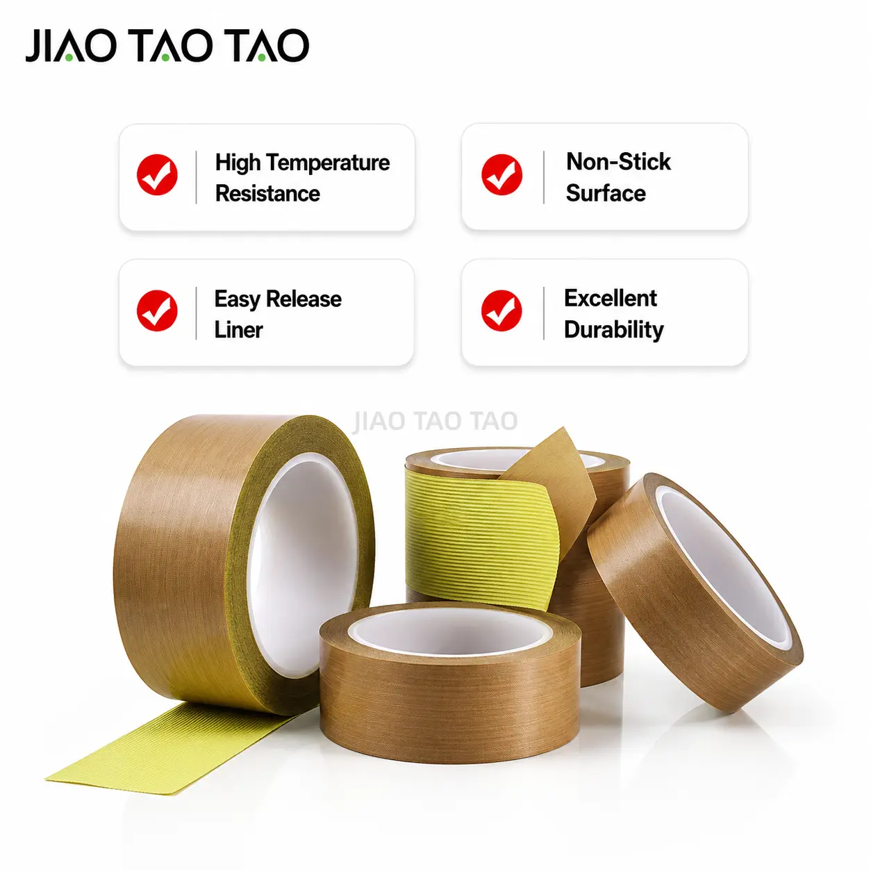 PTFE adhesive tape with release paper for die cutting slitting and automated processing